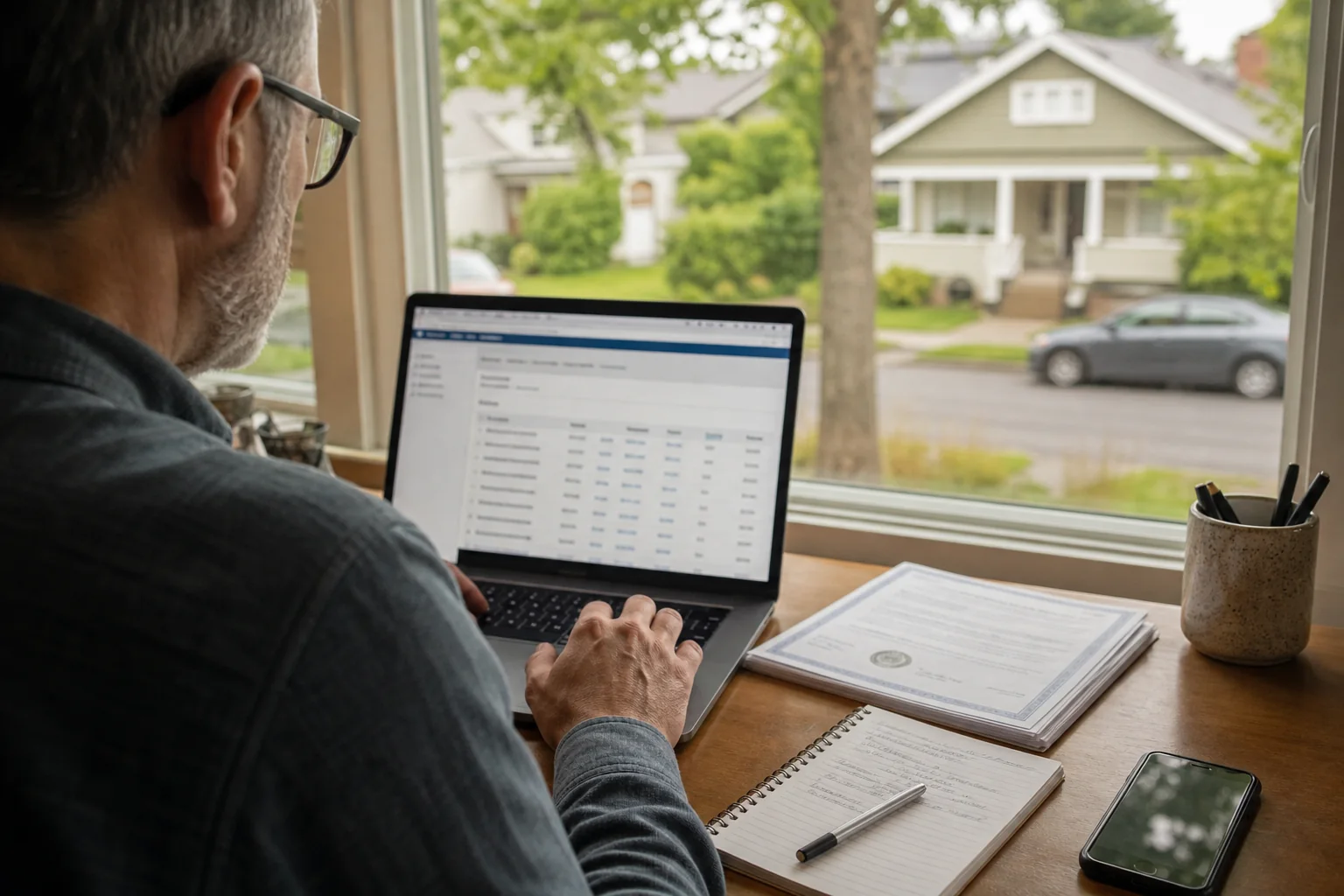 Eugene homeowner checking an oil tank contractor licence online