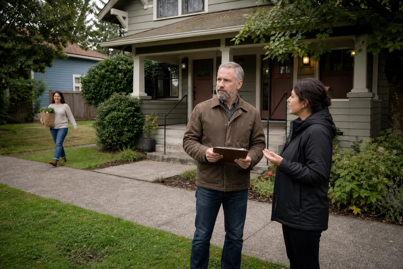 Eugene landlord and property manager inspecting an occupied rental property
